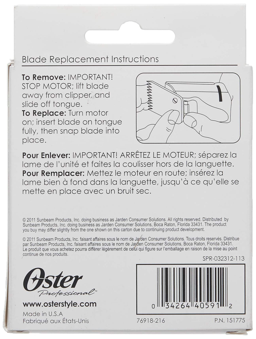 Oster Classic 76 Star-TeqPower-Teq Replacement Blade Flattop T Model No. 76918-216