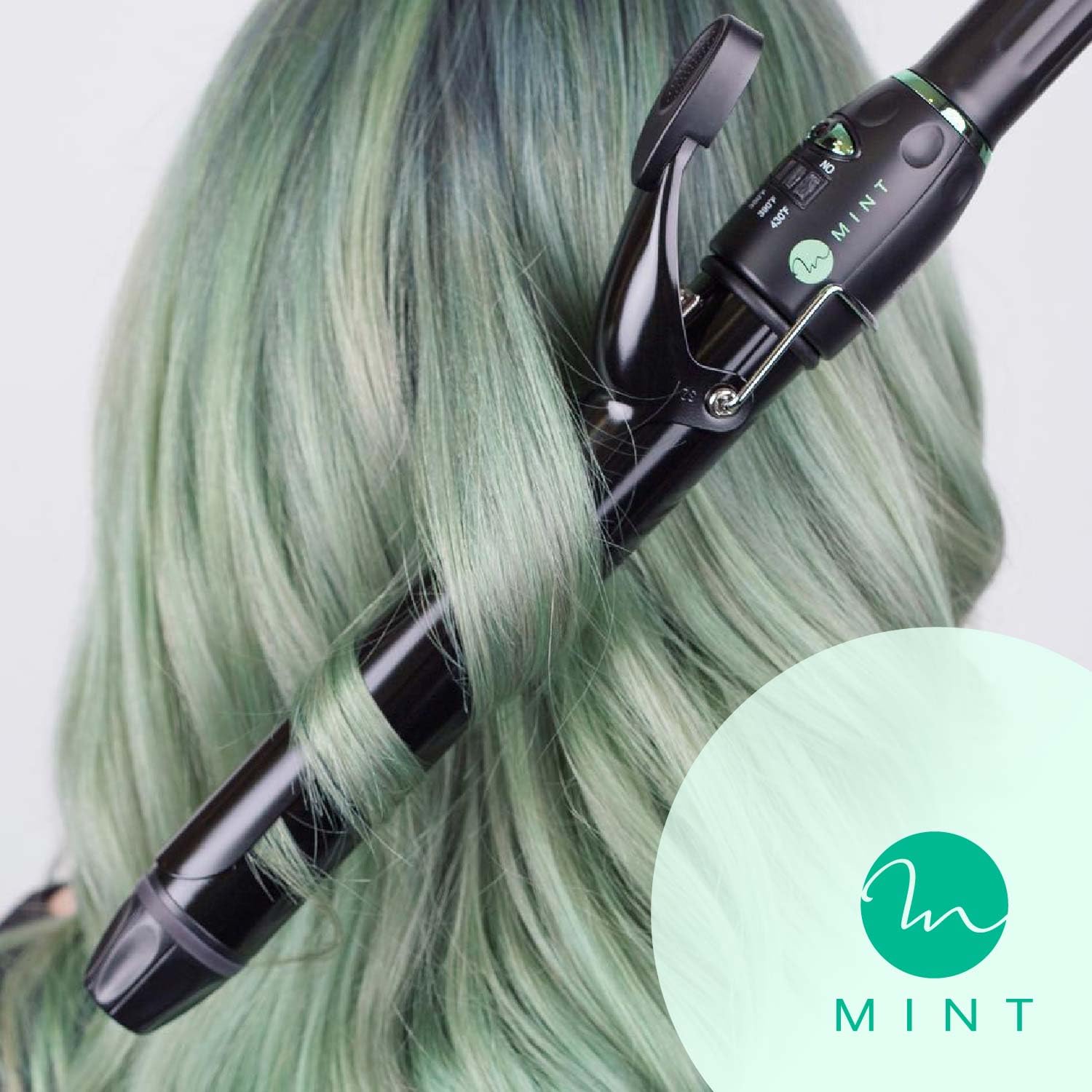 Lavender MINT Professional Extra Long Hair Curling Iron 1 1/2 inch | 2-Heater Ceramic Barrel that Stays Hot | 1.5 Inch Hair Iron Curler for Beach Waves | Travel-Ready International Dual Voltage