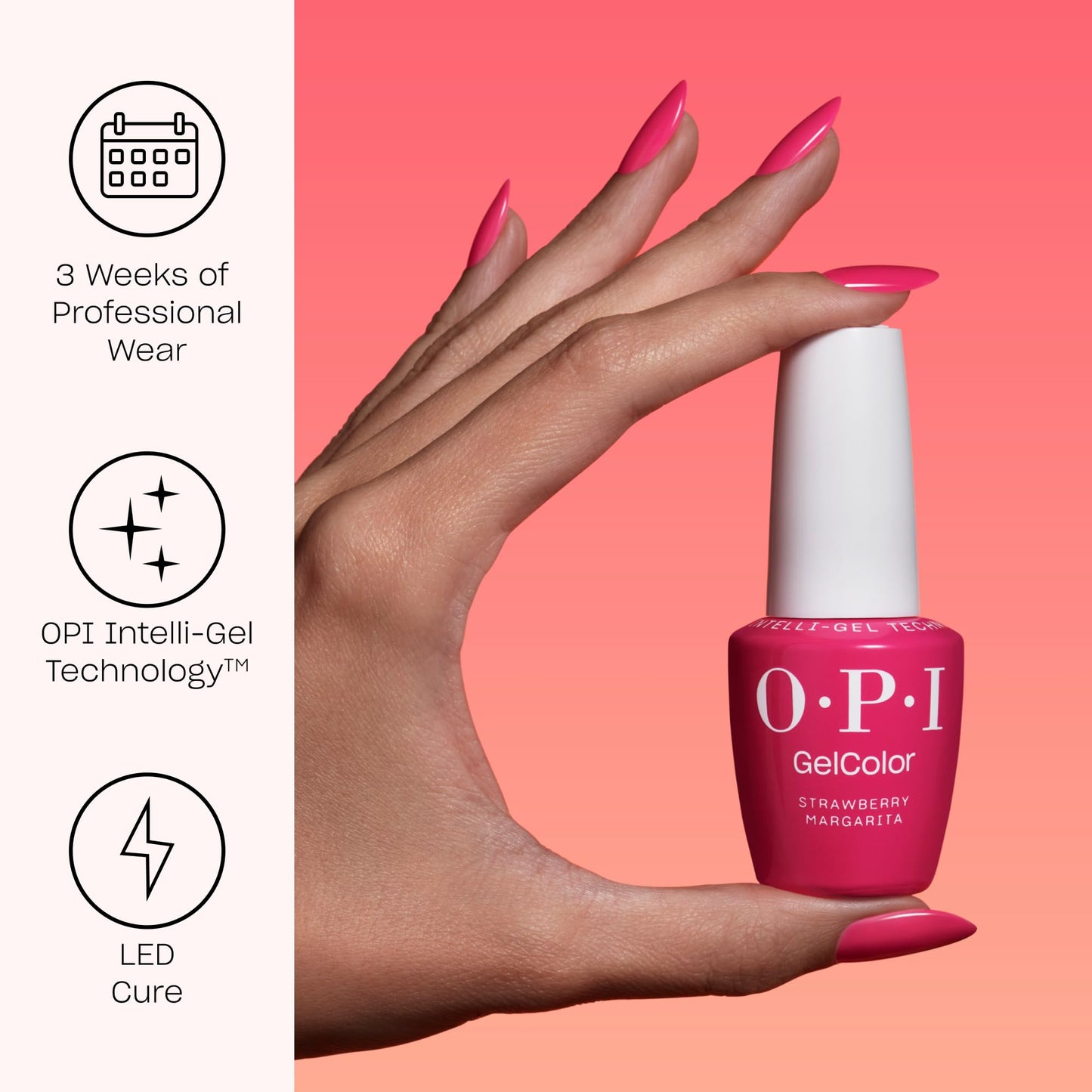 Salmon OPI GelColor Daffodil Duck Walk | Opaque Bright Yellow Crème LED Cure Gel Nail Polish | Salon-Quality Shine, Long-Lasting Wear | 0.5 Fl Oz | Make 'Em Jelly! Collection | Summer 2025