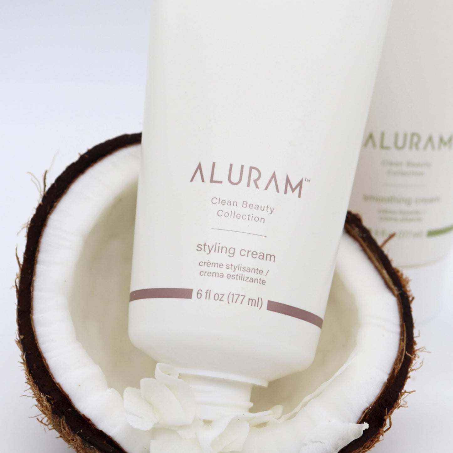 ALURAM Coconut Water Styling Cream Hydrating Pomade for All Hair Types, 6 Fl Oz