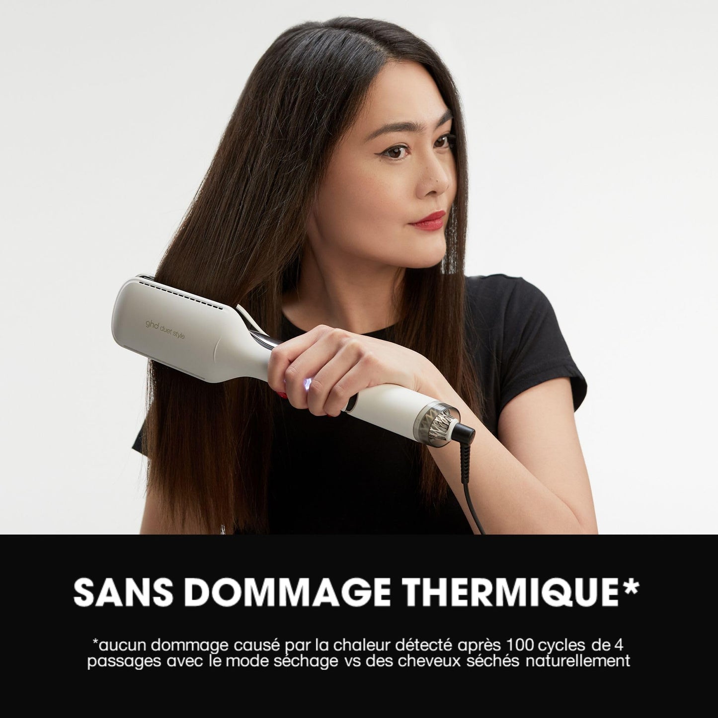 ghd - Lisseur séchant ghd Duet Style - Lisseur Séchant 2-en-1（黑色） - Sèche et lisse sans chaleur extrême - Des cheveux doux et lisses 吊坠 72H - Idéal tous types de cheveux, sur cheveux mouillés