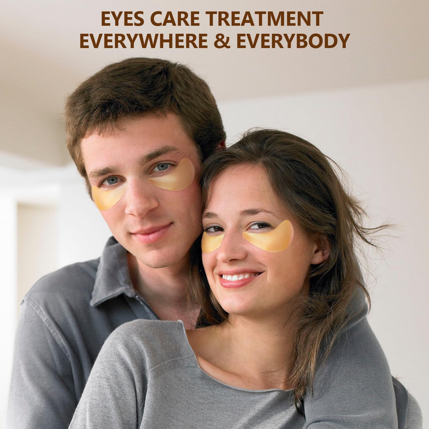 Lot de 60 patchs en or 24 carats pour le contour des yeux, 30 paires de masques pour le contour des yeux, anti-cernes et anti-poches, patchs de gel collagène hydratants pour les poches et les rides, soins beauté pour hommes et femmes.