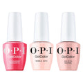 OPI GelColor Iconic Pink Shades Gel Nail Polish Trio Bundle | Strawberry Margarita + Bubble Bath + Put It in Neutral Crème UV Cure Gel Polish Colors