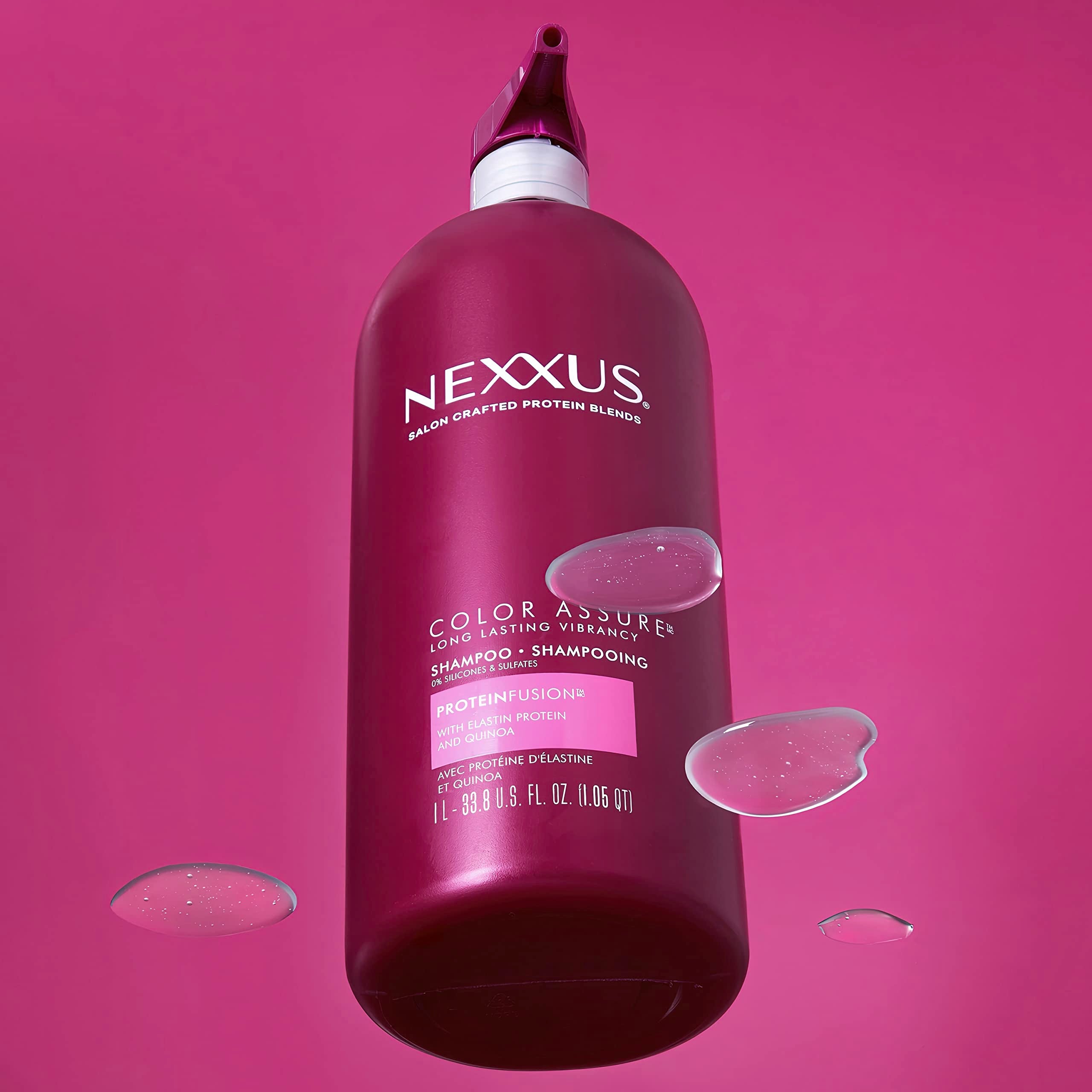 Nexxus Color Assure Shampoo for Vibrancy for Color Treated Hair Powered by Chromabond Sealer with Citric Acid 33.8