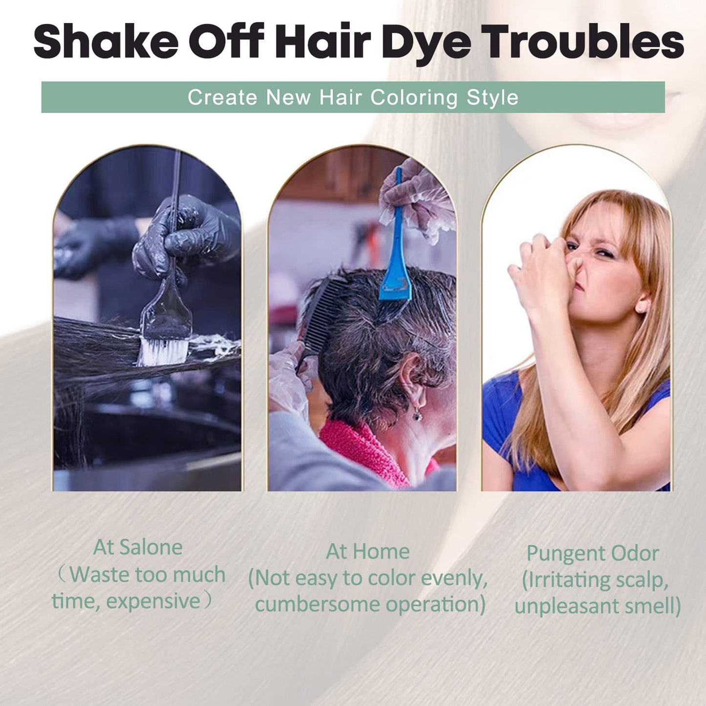 10 PCS Dexe Hair Shampoo Instant Hair Dye for Men Women, Black Color - Simple to Use - Hair Dye Permanent - Last 30 days - Natural Ingredients for Woman&Man