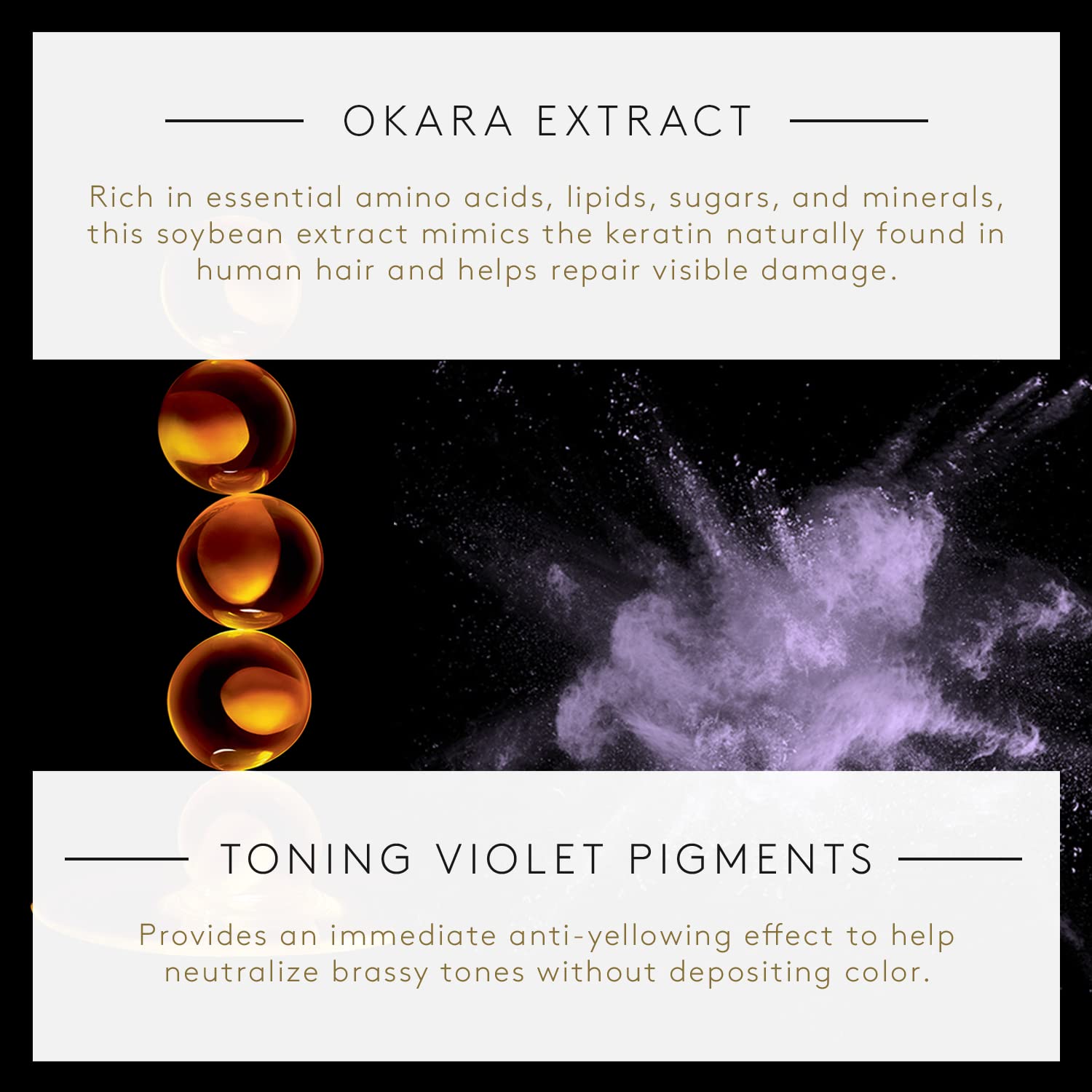 White Smoke Rene Furterer OKARA SILVER Toning Conditioner - Purple Conditioner for Blonde, White, Grey & Silver Hair - Gentle
