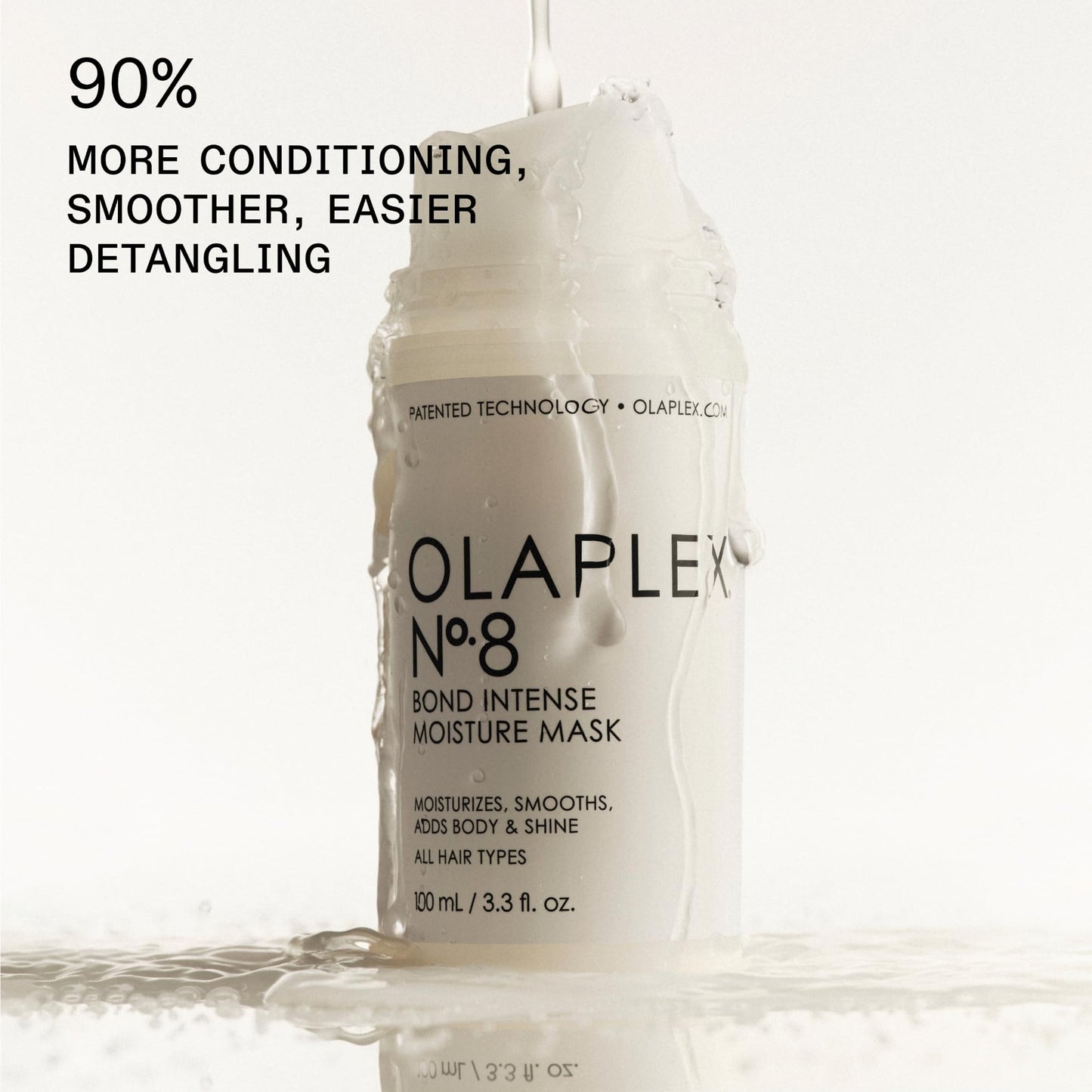 Olaplex No. 8 Bond Intense Moisture Hair Mask, Adds Smoothness & Nourishes for Visibily Healthy Hair, For All Hair Types & Treats Damaged Hair, 3.3 fl oz