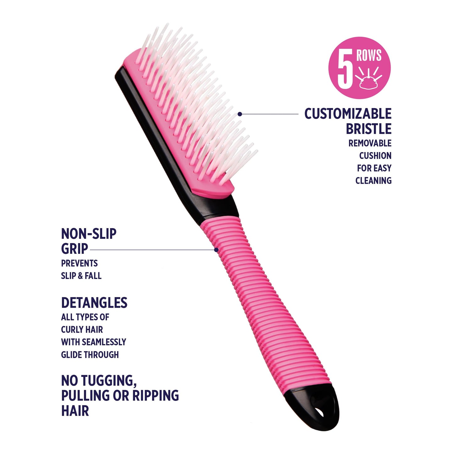 Red by Kiss Detangling Non-Slip Mini Brush (5 Rows)