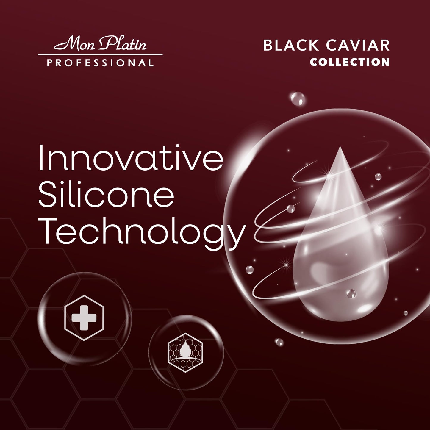 Mon Platin 专业护发膜，黑鱼子酱全效修复，500ML，适用于拉直发质，强效修复，深层护理，不含 SLS/盐