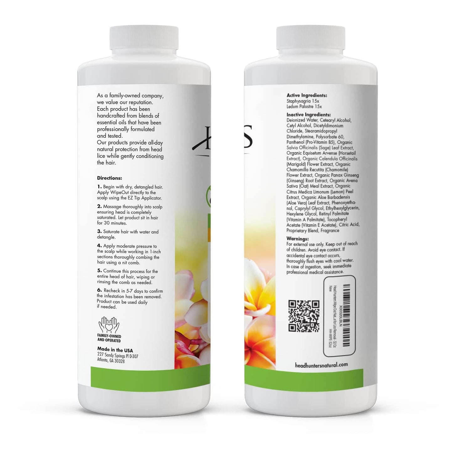 Head Hunters Natural Lice Products Wipeout Extra Strength Head Lice Treatment for Kids and Adults - Non-Toxic, Natural Shampoo Kills Eggs and Lice for Effective Removal from Hair - 32 Fl Oz