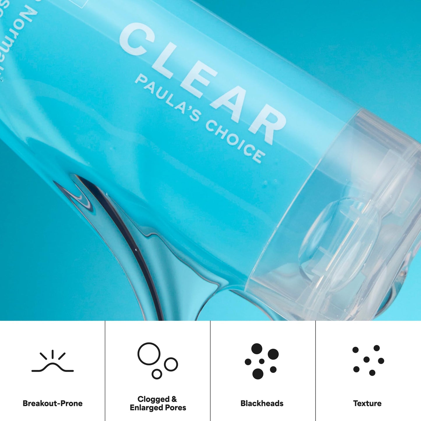 Paula's Choice CLEAR Pore Normalizing Facial Cleanser, Acne Daily Face Wash, Salicylic Acid Face Cleanser for Clogged & Enlarged Pores, Redness, Suitable for Blackhead-Prone Skin Fragrance Free, 6oz