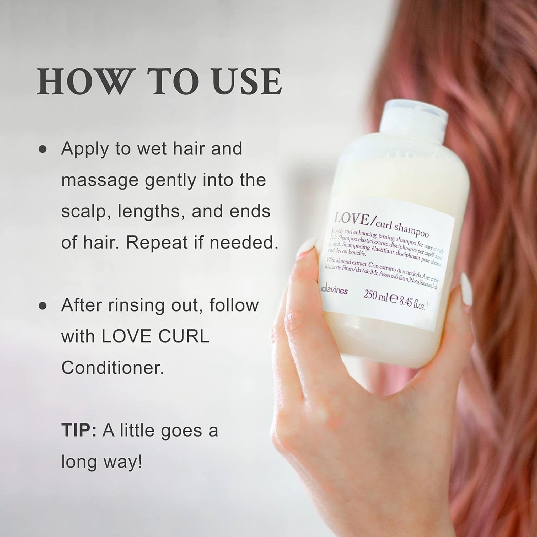 Davines LOVE Curl Conditioner with Curl Building Serum and Curl Shampoo