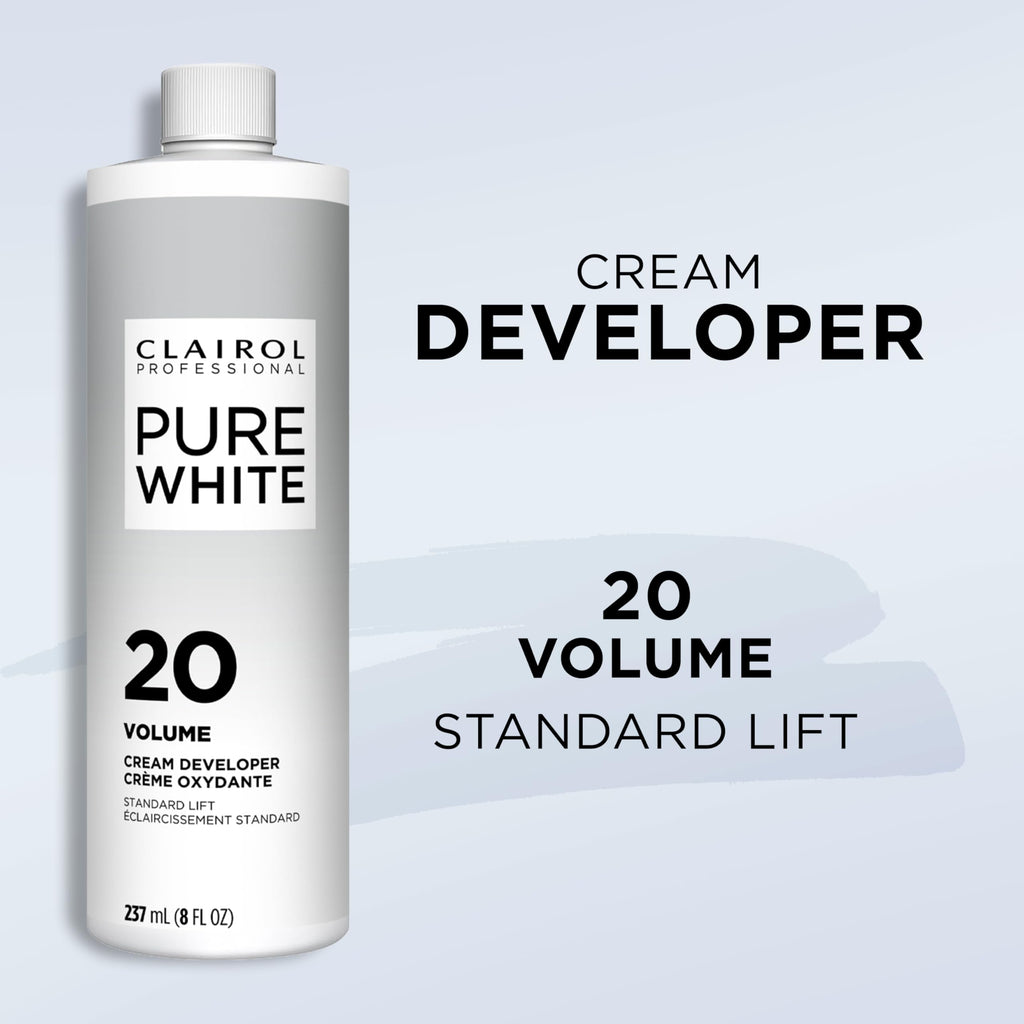 Clairol Professional Pure White 20 volume Crème Developer, 16 oz (Pack of 1)