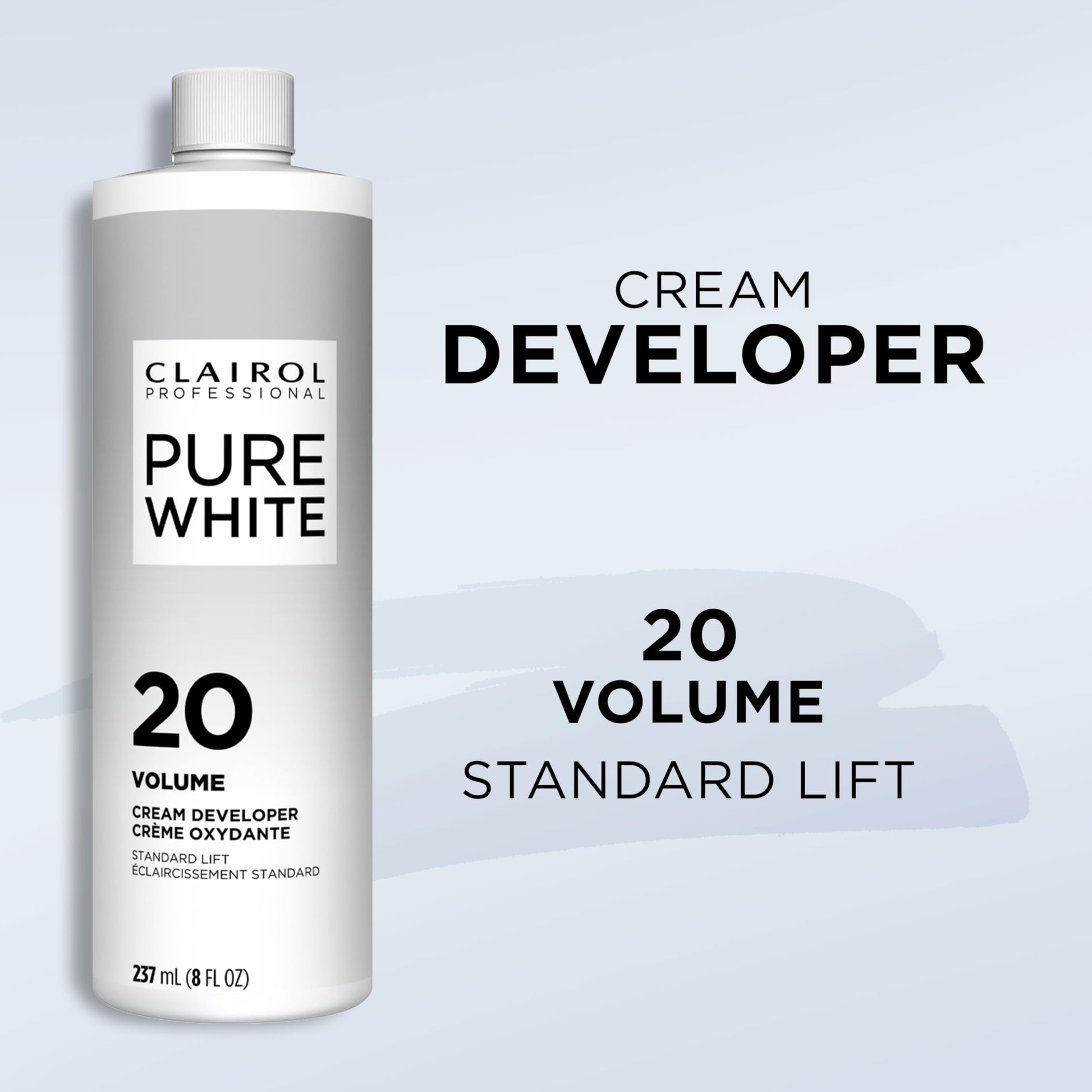 Lavender Clairol Professional Pure White 20 volume Crème Developer, 16 oz (Pack of 1)