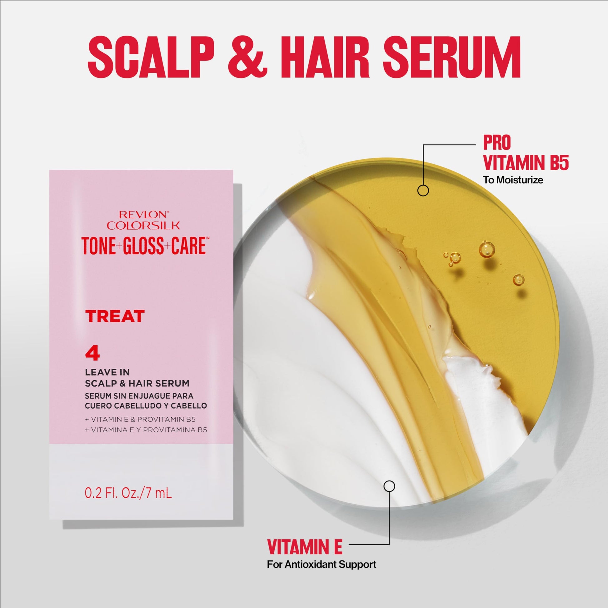 Light Gray Revlon ColorSilk Tone + Gloss + Care Demi Permanent Hair Color, Dye Kit with Leave-In Scalp and Haircare Serum, 2x Shinier, 4x Stronger, 6 Light Brown, 4.5 fl oz