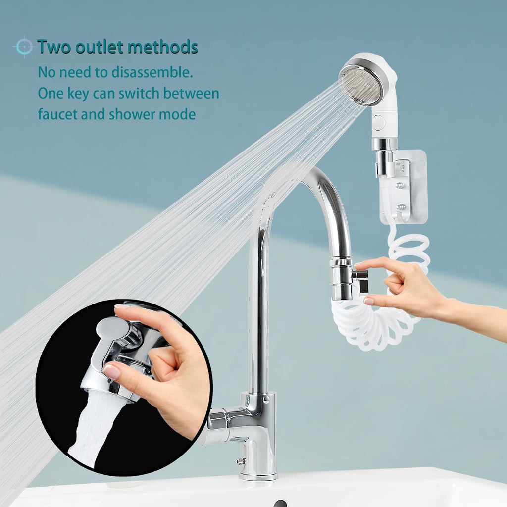 U-BCOO Sink Spray Rubber Hose Portable Shampoo Sprayer (Style 2)