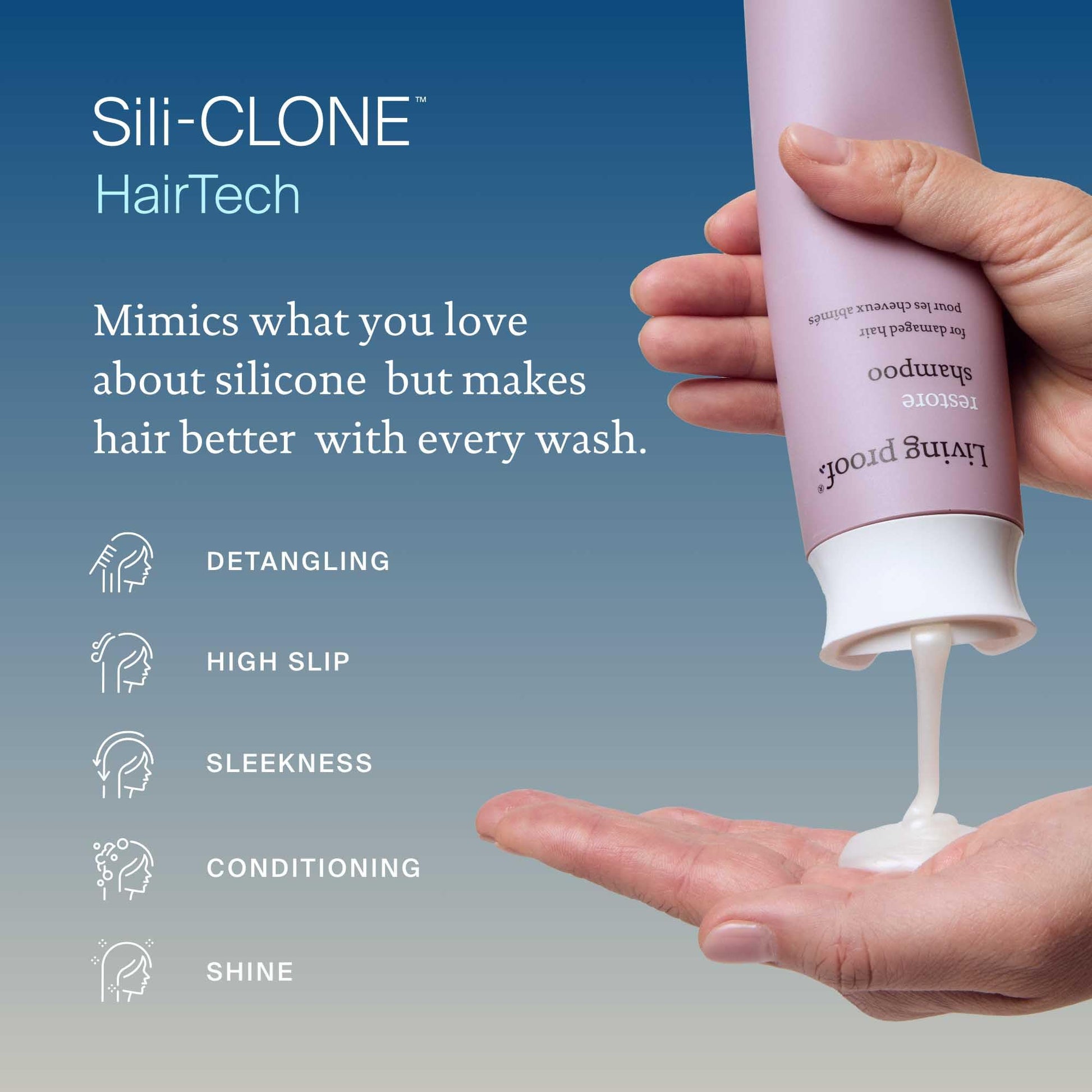 Gray Living proof Restore Shampoo & Conditioner Duo, Repairs & Strengthens, Adds Shine For All Hair Types