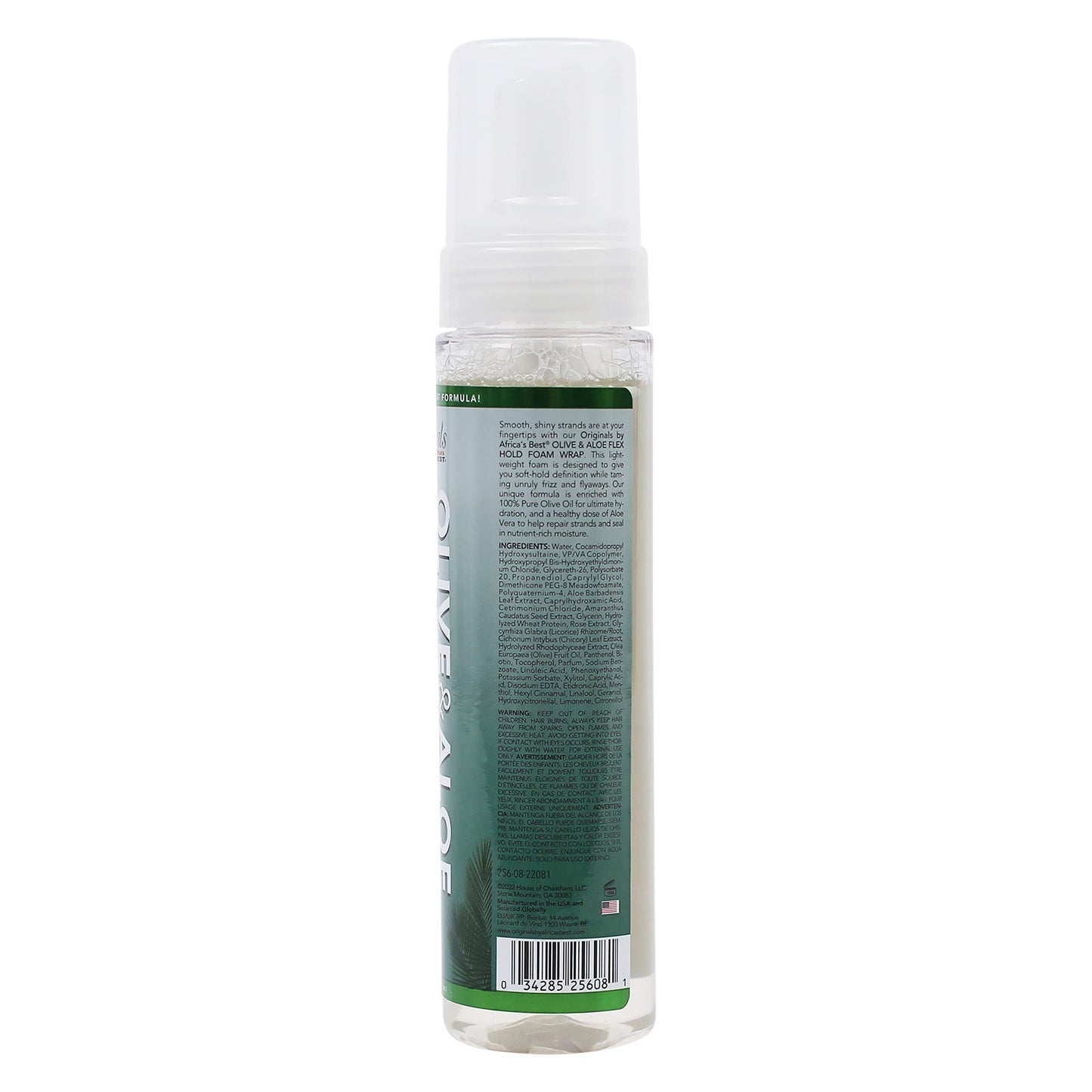 Originals by Africa's Best Olive Oil Foam Wrap Lotion, 6.5oz Bottle, Natural Conditioning, Alcohol Free Flexible Hold, Moisturizes and Helps Strengthen Hair