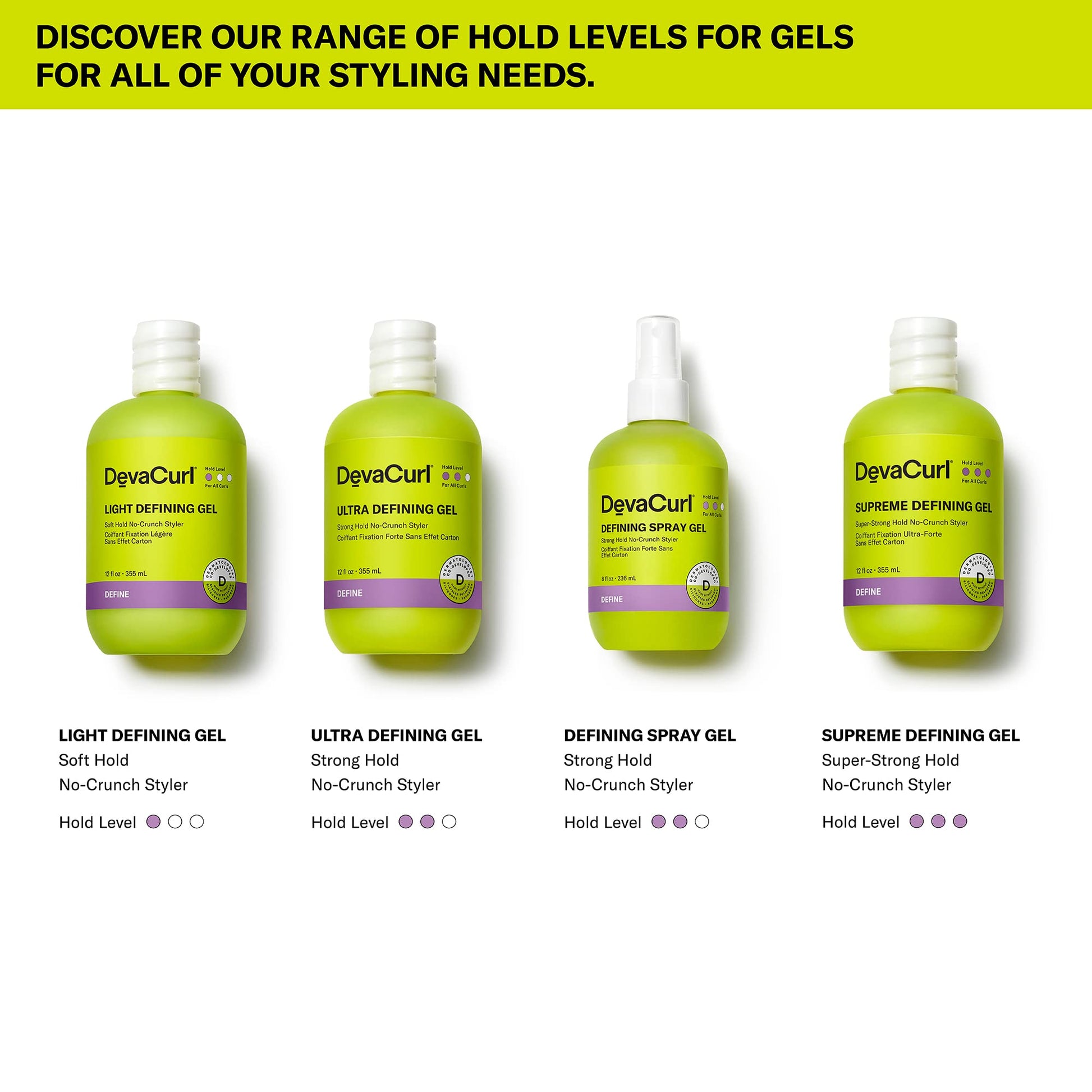 White Smoke DevaCurl Ultra Defining Gel Strong Hold Non-Crunch Styler, 3 fl. oz