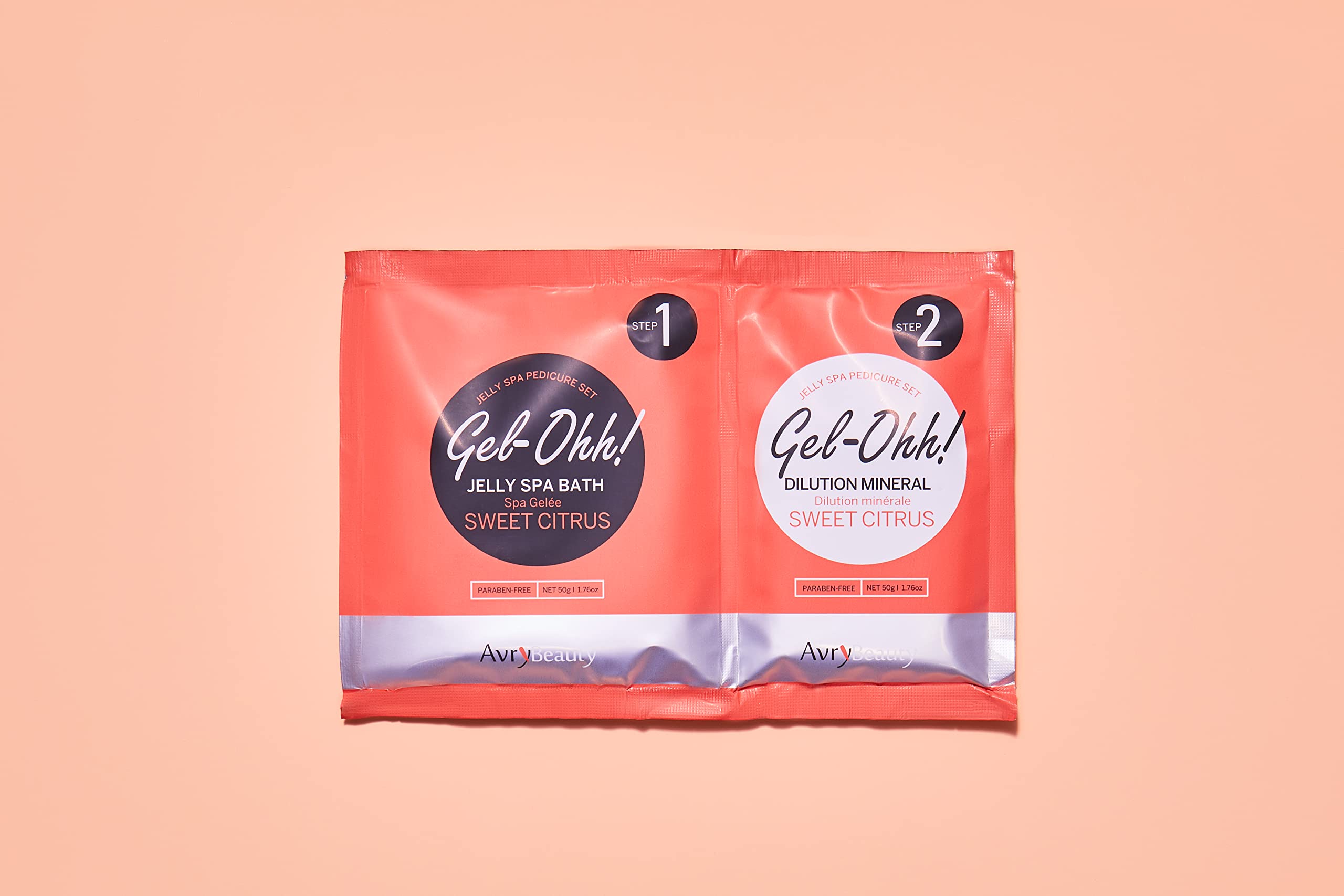 AvryBeauty Gel-Ohh Jelly Spa Bath 3 pack, Citrus Fresh, Citrus Scented, Vitamin C , Jelly Pedicure, Salon Services, Pedicure, Salon Pedi, Relaxation, Heat & Aroma Therapy, Foot Care