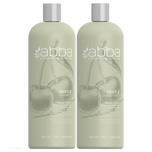 ABBA - Pure Gentle Shampoo & Conditioner Duo - Cherry Bark & Aloe, 32 fl oz Each