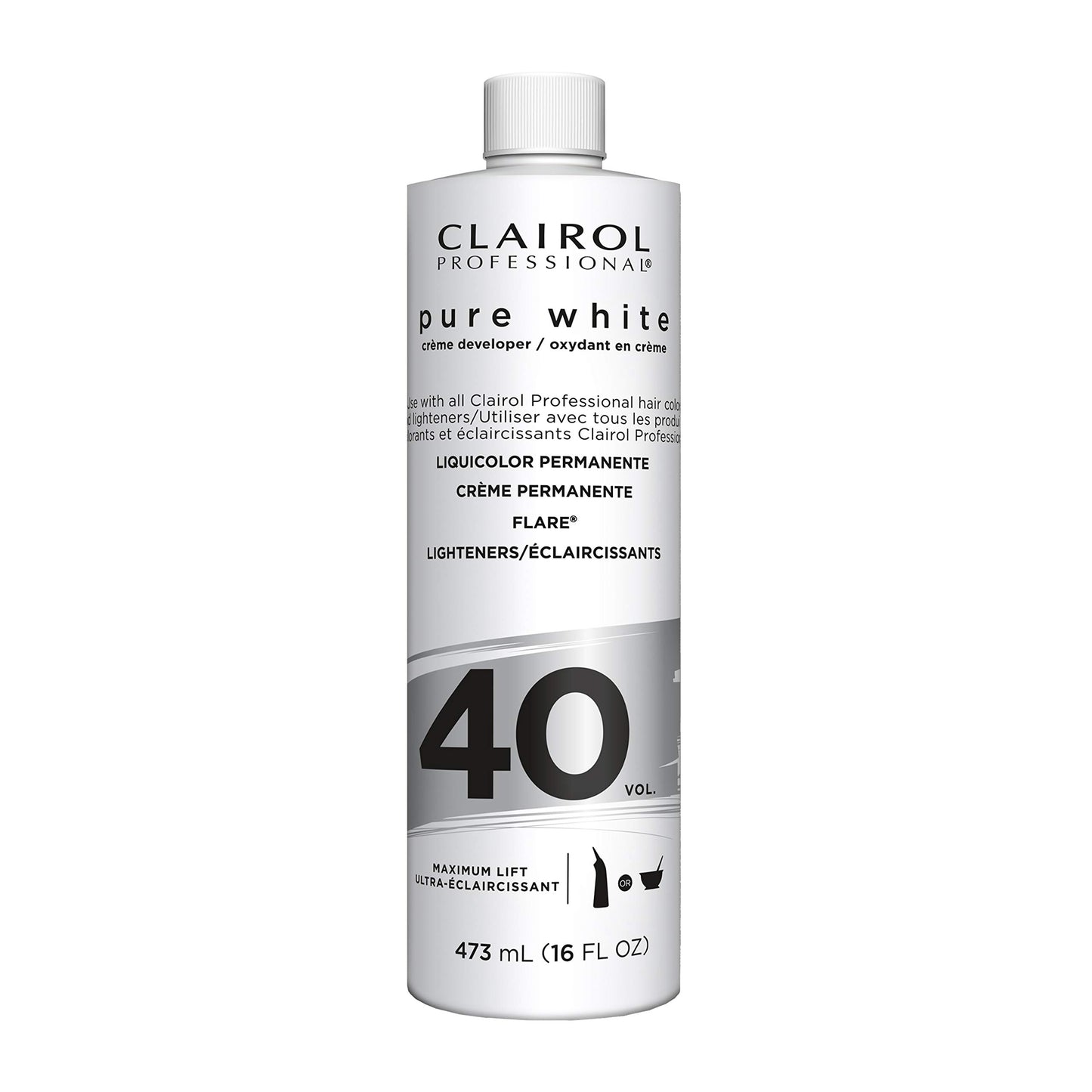 Clairol Professional Pure White Révélateur de crème 40 volumes, 16 oz