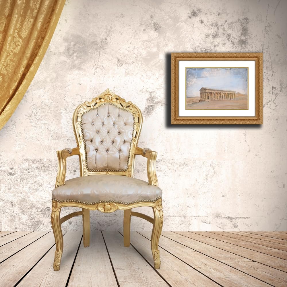 ArtDirect The Temple of Theseus, Athens Custom Framed Art Print Giclee Print or Canvas Options with Various Sizes and Customization by Giovanni Lanza
