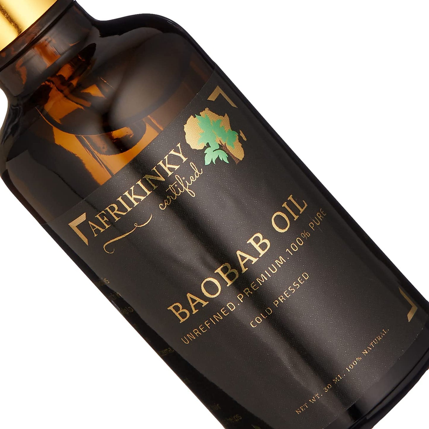 AFRIKINKY BAOBAB OIL Unrefined Cold Pressed Premium Fresh (50ml) 100% Pure For Skin Hair Nails Massage | Africa's Best Beauty Oil