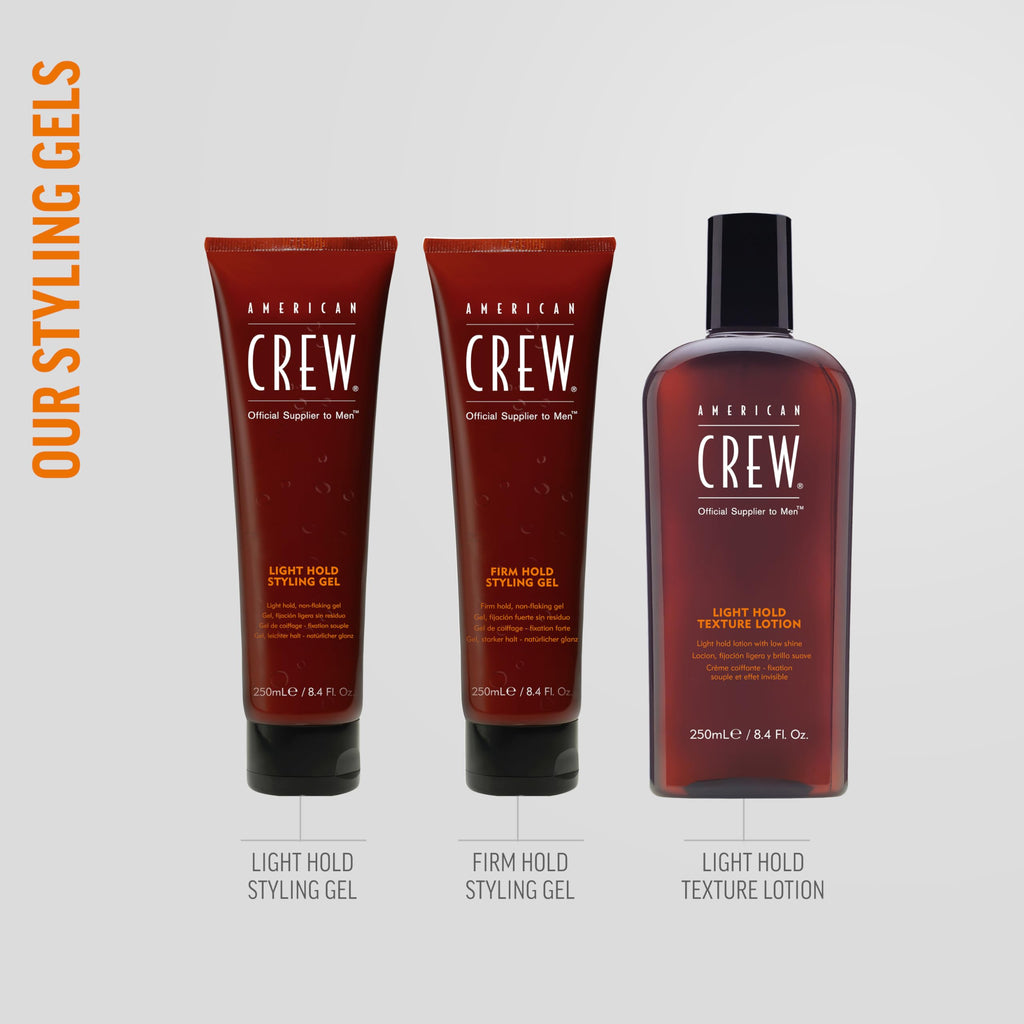 American Crew Men's Hair Gel, Light Hold Styling Product, 13.1 fl oz