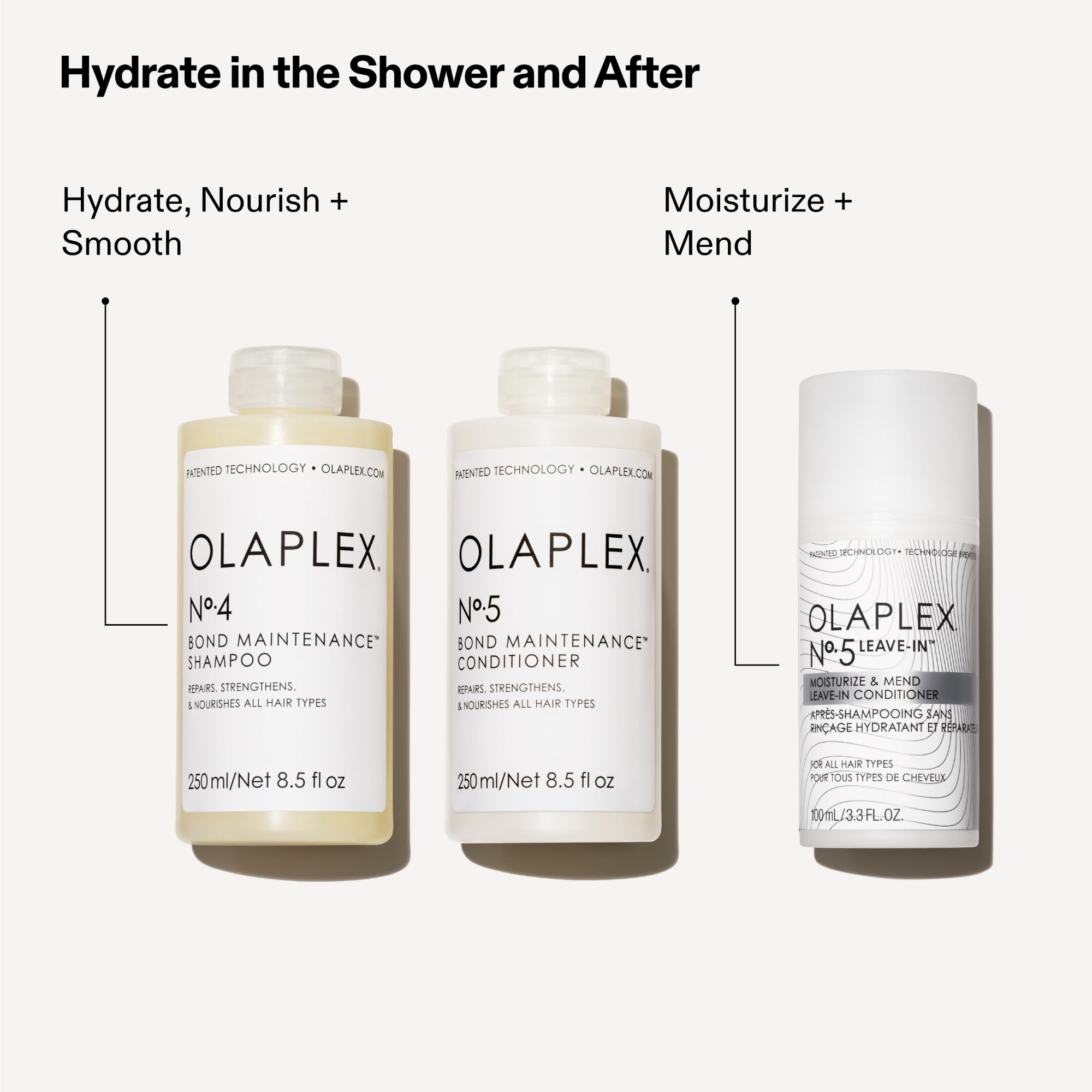 Olaplex Nº.5 Leave-In Conditioner: Moisturizes & Mends Split Ends | Reduces Breakage & Repairs, Protects Damaged Hair | For Coily, Curly, Straight, and Wavy, Stocking Stuffers, 100 mL / 3.3 Fl. Oz.