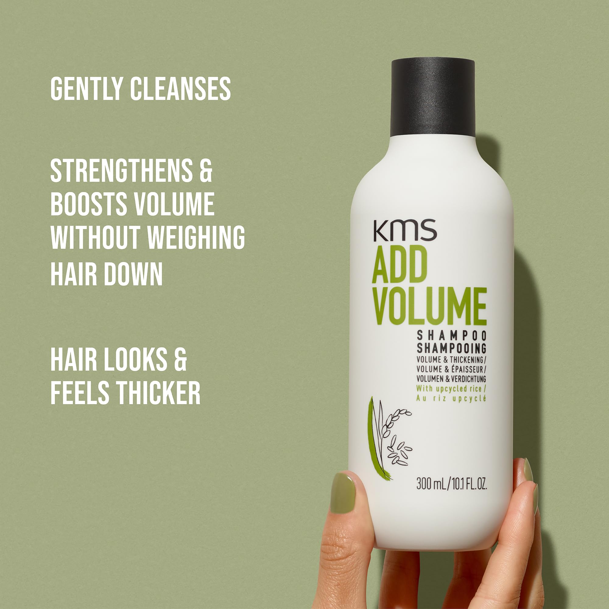 KMS AddVolume Shampoo, Thickening & Strength for Fine to Medium, Thin or Weak Hair, 75ml