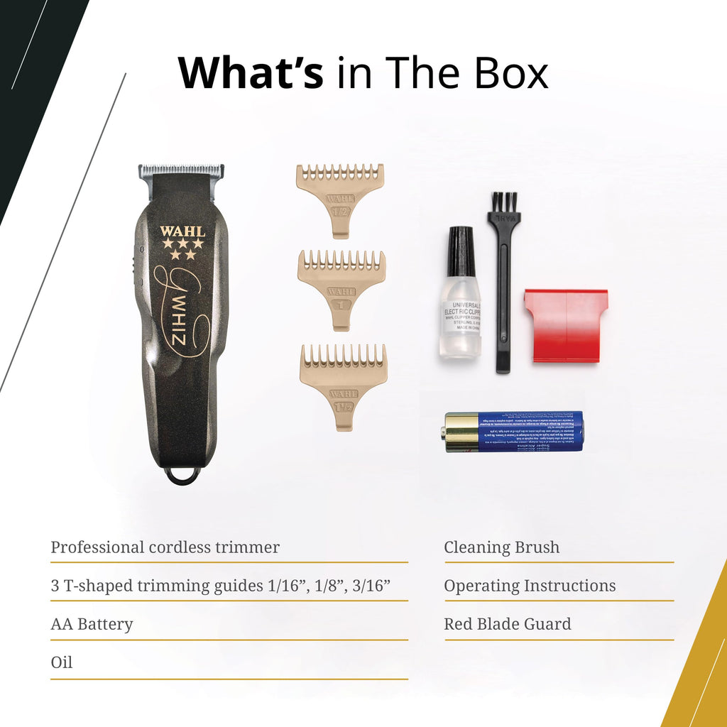 Wahl Professional 5 Star G Whiz Cordless Trimmer Battery Powered Lightweight Precision Lining Kit