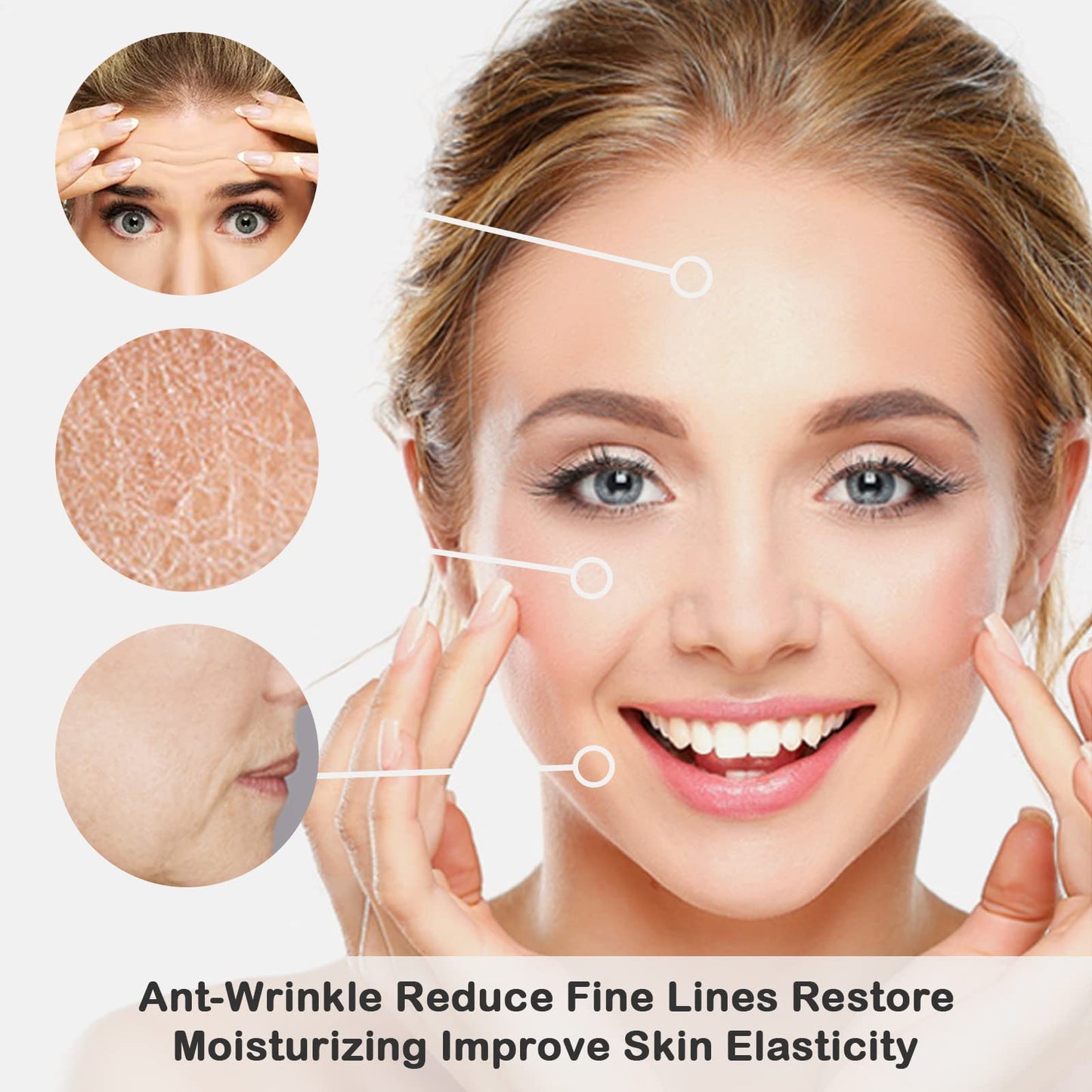 Adofect 12PC 24K Gold Gel Facial Masks Collagen Crystal Sheet Patch For Anti Aging, Puffiness, Anti Wrinkle, Moisturizing, Deep Tissue Rejuvenation and Hydrates Skin