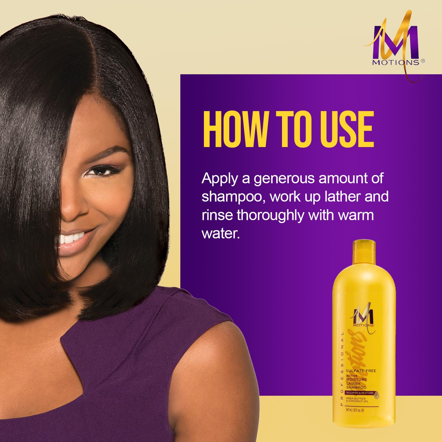 Motions Active Moisture Lavish Shampoo,947 ml