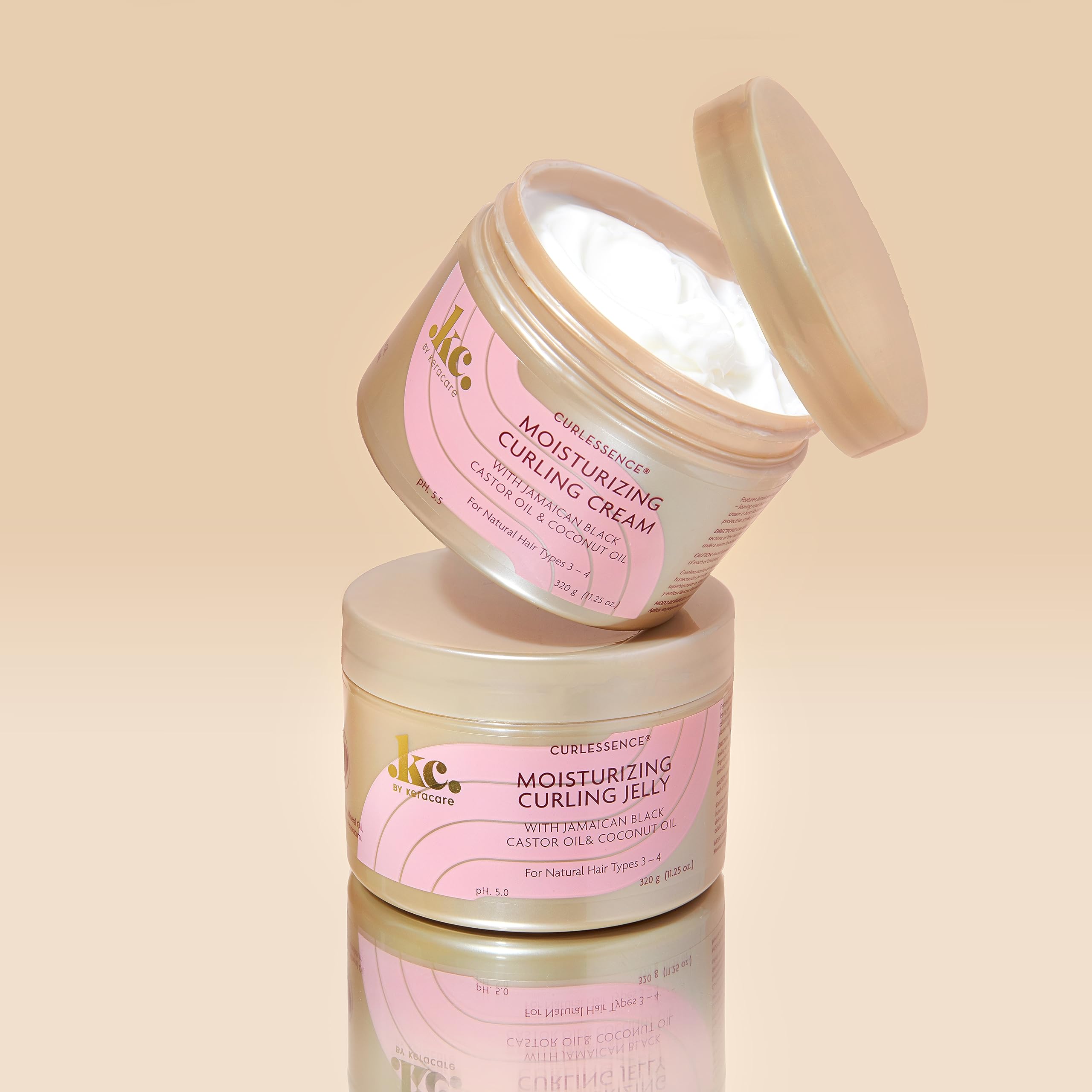 KeraCare CurlEssence Moisturizing Coconut Curling Cream - With Jamaican Black Castor Oil & Coconut Oil - For Curly Hair - SIlicone and Paraben Free - 11.25 oz