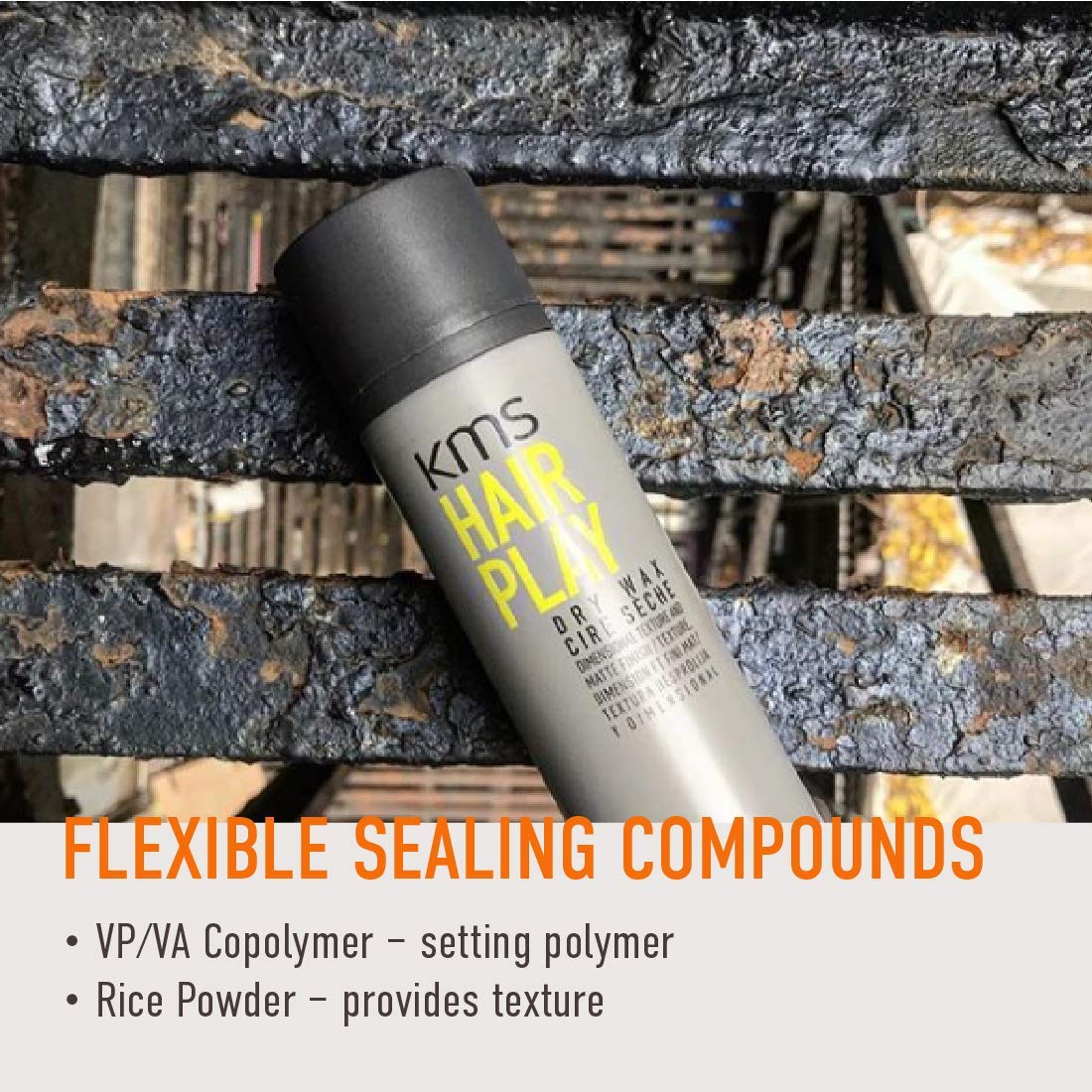 Laque de finition texturisante à tenue flexible KMS HAIRPLAY, 115 ml