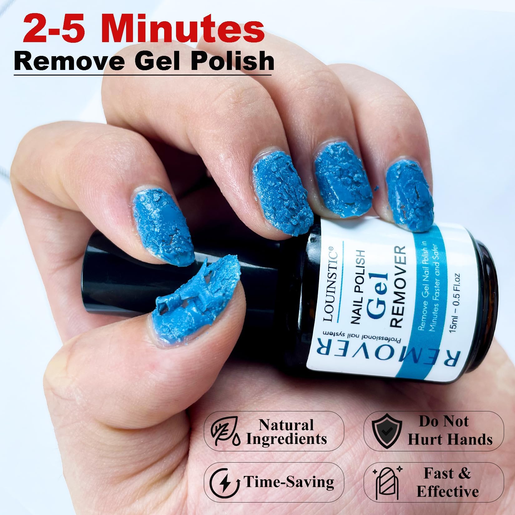Alice Blue Gel Polish Remover, Gel Remover Kit Includes Cuticle Oil for Nail & Nail Polish Remover Tool No Soaking or Wrapping Removes Gel Polish in 2-5 Minutes