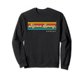Vintage Sunset Stripes Alcove Spring, Kansas Sweatshirt