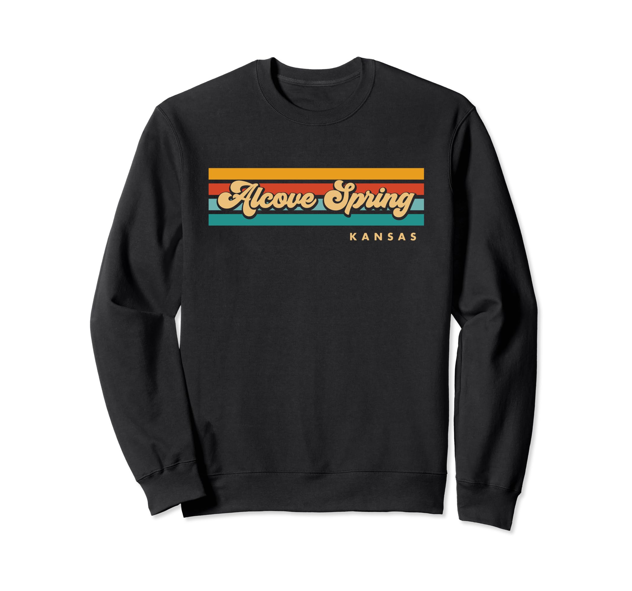 Vintage Sunset Stripes Alcove Spring, Kansas Sweatshirt