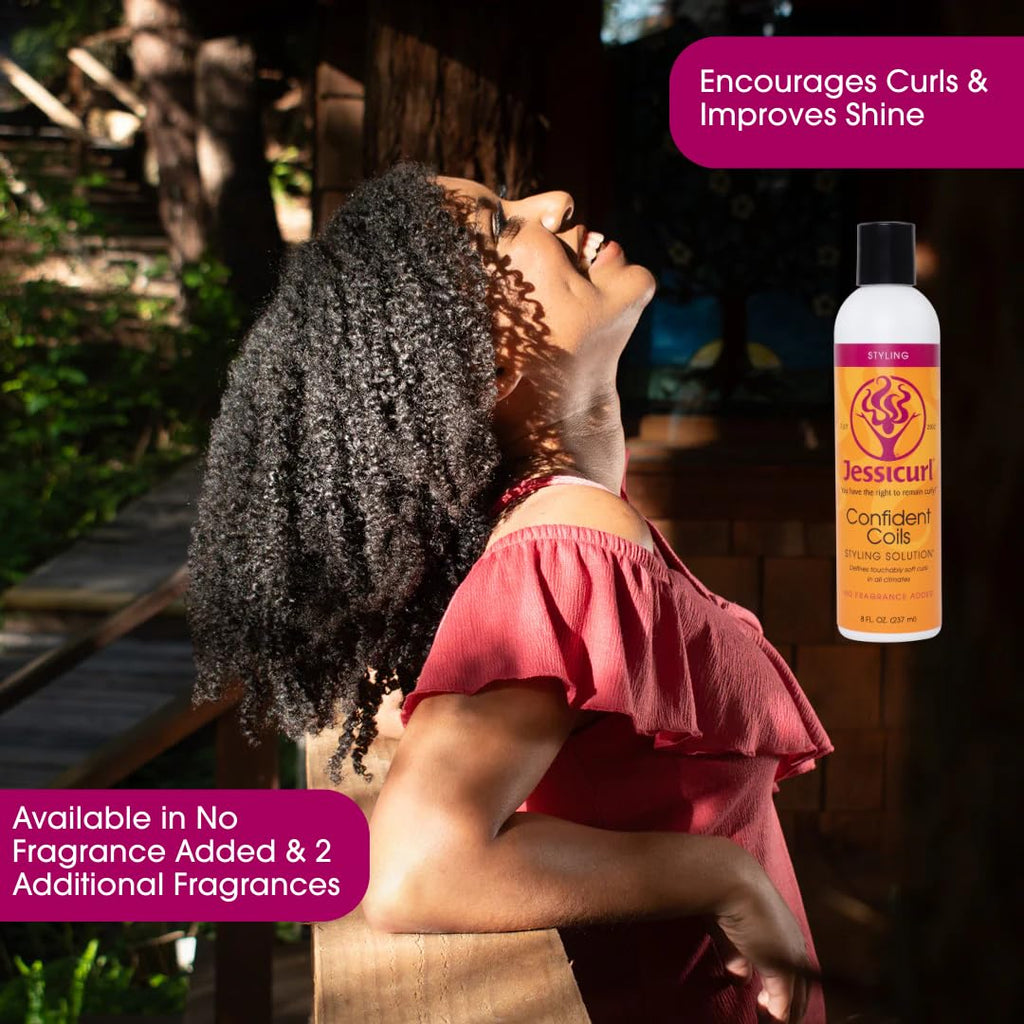Jessicurl, Confident Coils Styling Solution, Citrus Lavender, 8 Fl oz. Curl Cream for Humidity Control and Frizz Control, Curly Hair Products, Styling Cream