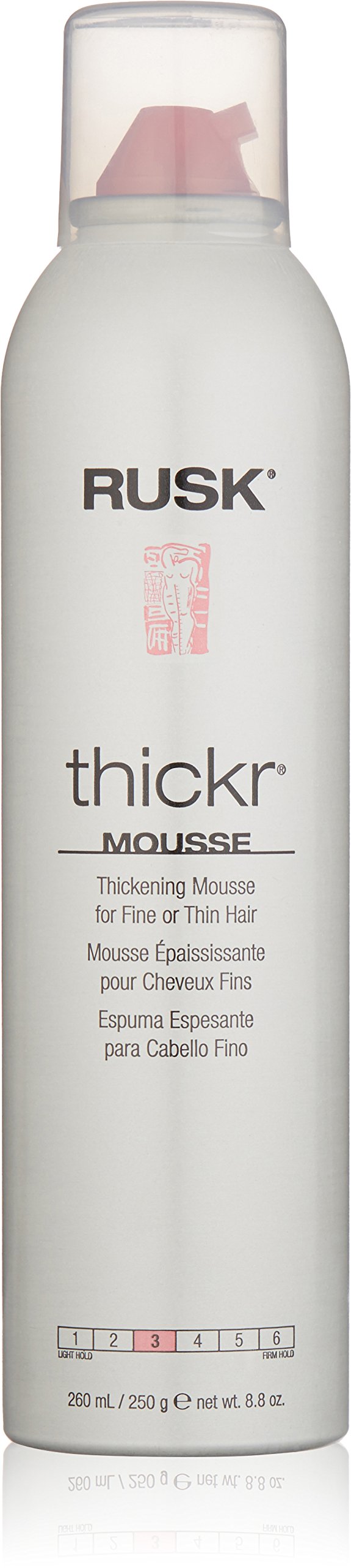RUSK Designer Collection Mousse Épaississante pour Cheveux Fins ou Clairsemés, 8,8 Oz, Mousse Épaississante qui Apporte Corps, Texture et Tenue Sans Accumulation