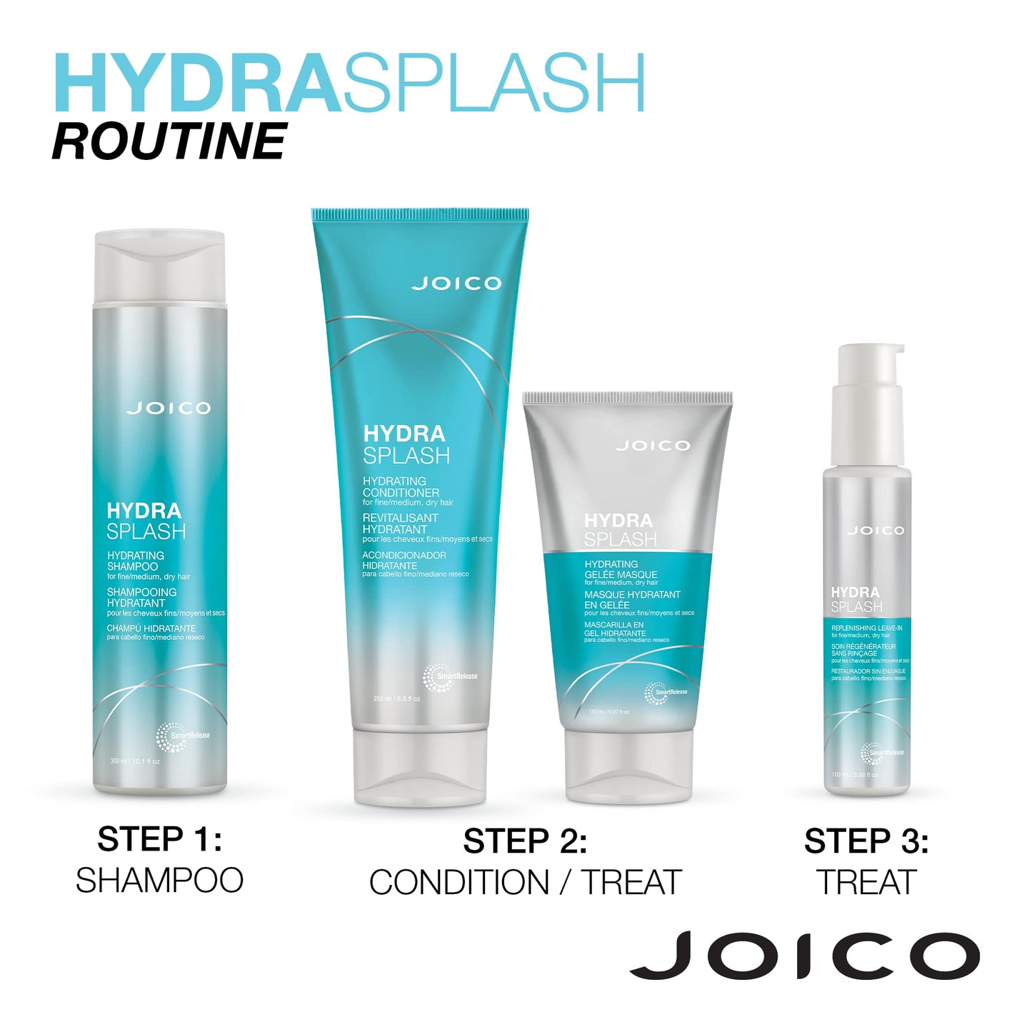 Joico HydraSplash 保湿洗发水（细发适用）套装