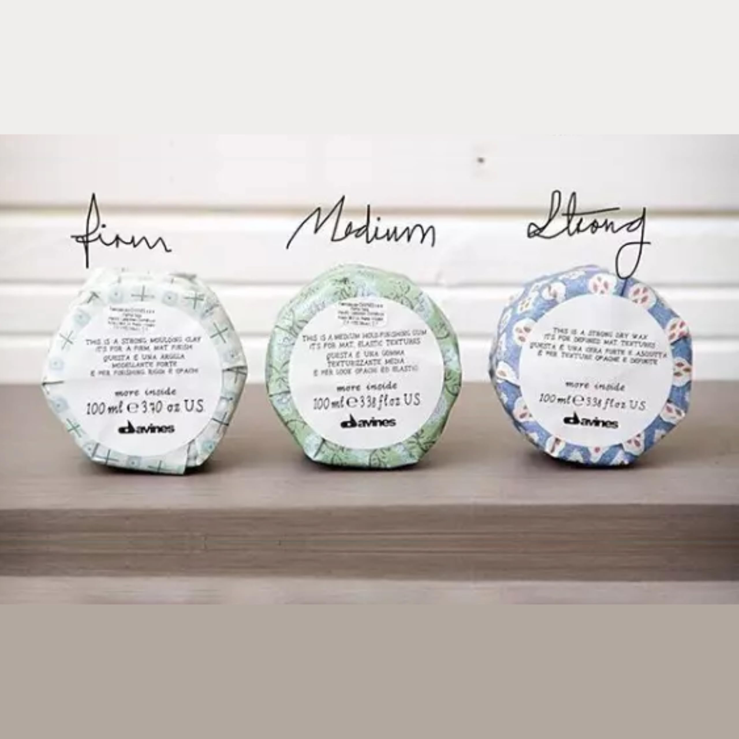 Davines This Is A Medium Hold Finishing Gum, Medium Hold Texture & Matte Finish - Dry Paste for Defined Styles - Workable & Remoldable, 2.54 Fl Oz