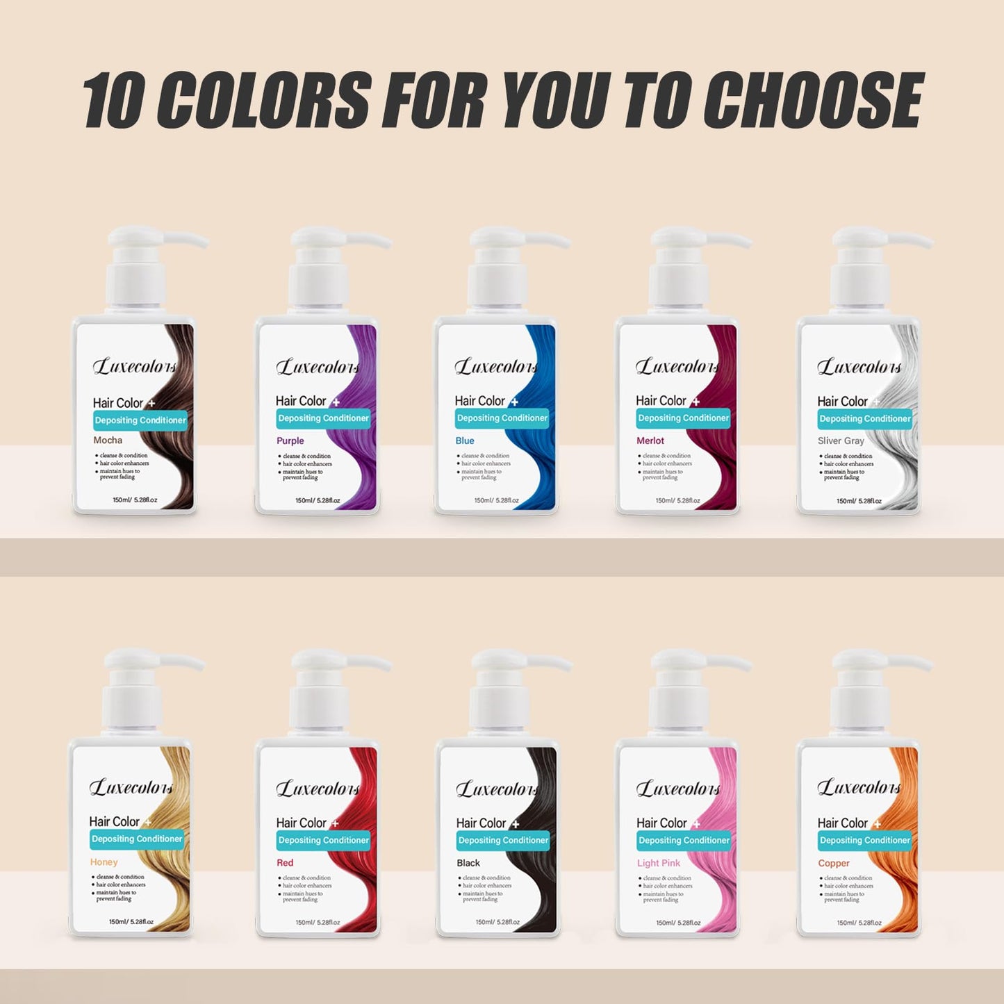 Depositing Conditioner Hair Mask, Hair Refreshing Conditioner, Non-foaming, Cruelty-free 5.28 fl.oz (Red)