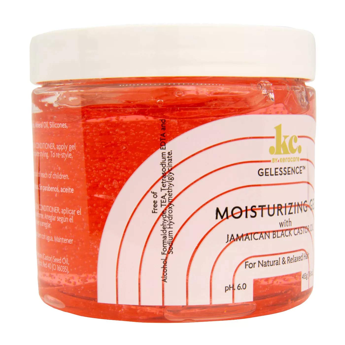 KeraCare GelEssence Moisturizing Gel - 16 ounce - with Jamaican Black Castor Oil - 55.1% Moisture Increase - Adds Shine - Flake Free - Vegan & Cruelty-Free