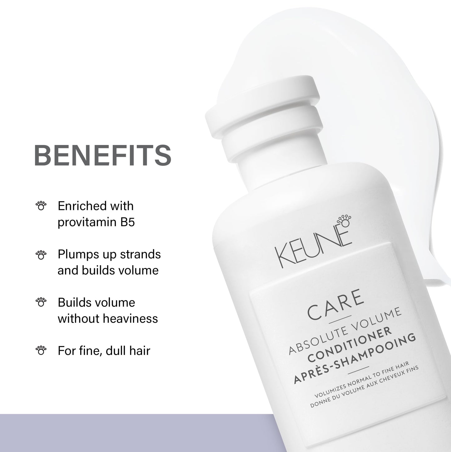 Keune Care Absolute Volume 护发素，丰盈浓密护发素，适合细发，8.5 液体盎司