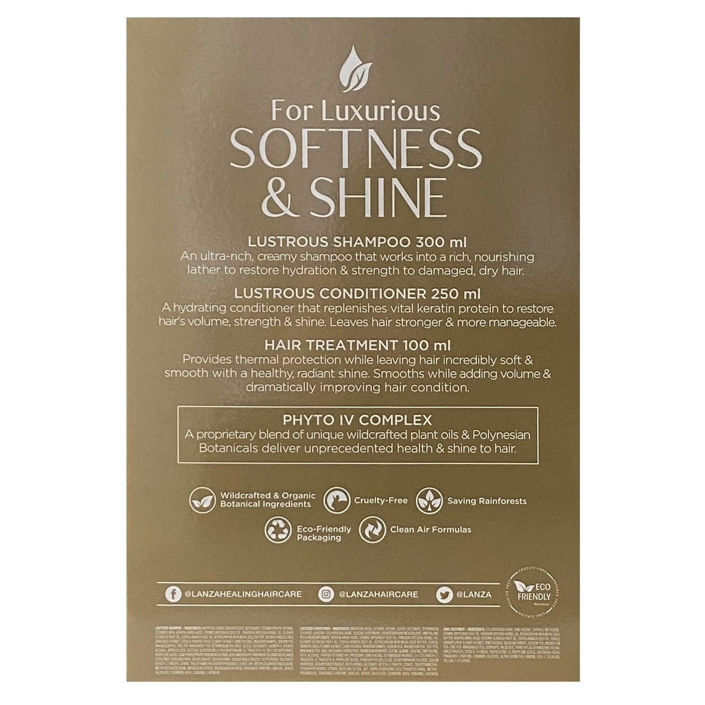 L'ANZA Renewing Luxury Hair Care Kit - Shampoo, Conditioner and Keratin Hair Oil for Enhancing Hair Volume and Achieving a Soft, Lustrous Texture - Ideal Birthday Gifts for Women (10.1/8.5/3.4 Fl Oz)