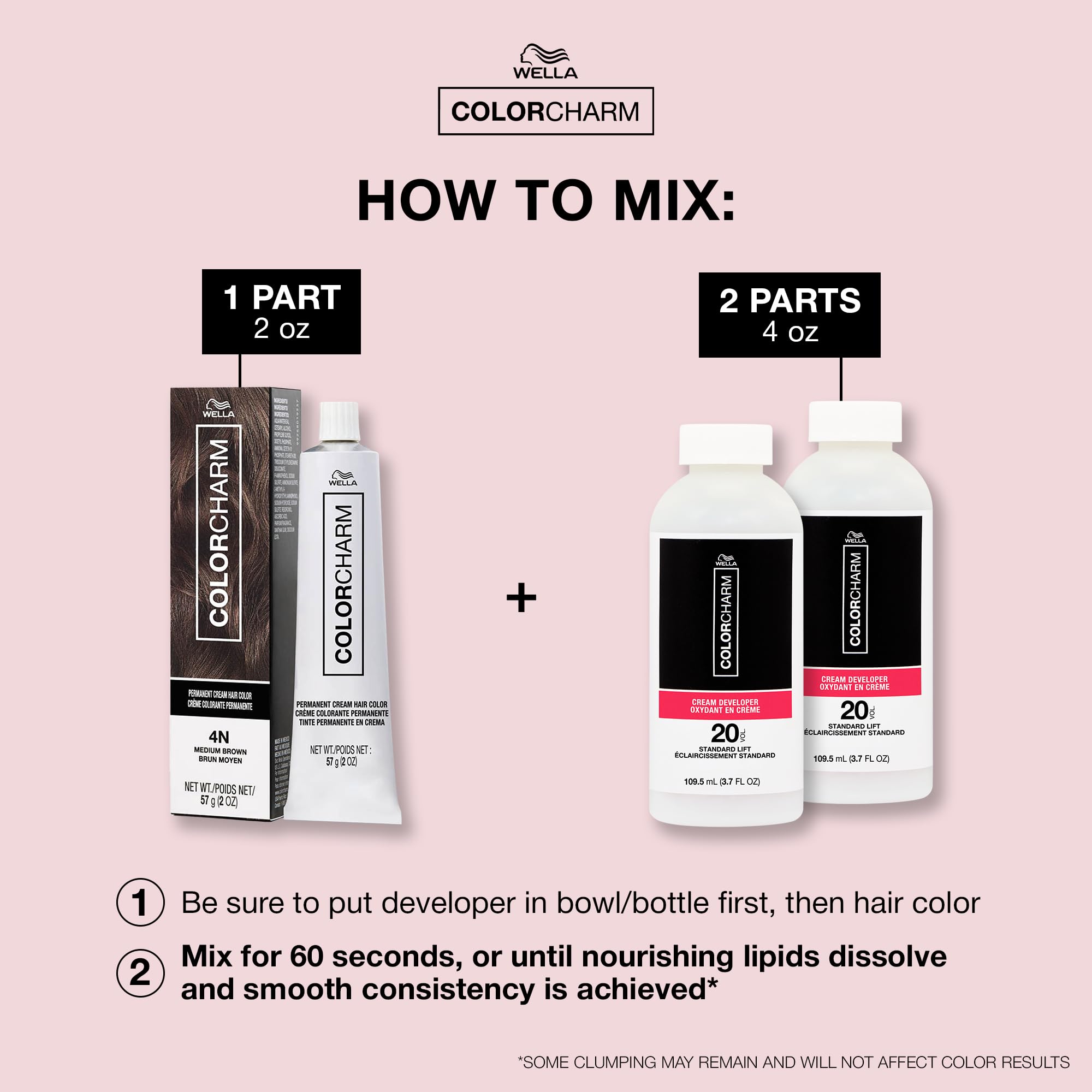 COLORCHARM Permanent Cream Hair Color, 4CH Dark Chocolate Brown, 2 oz.