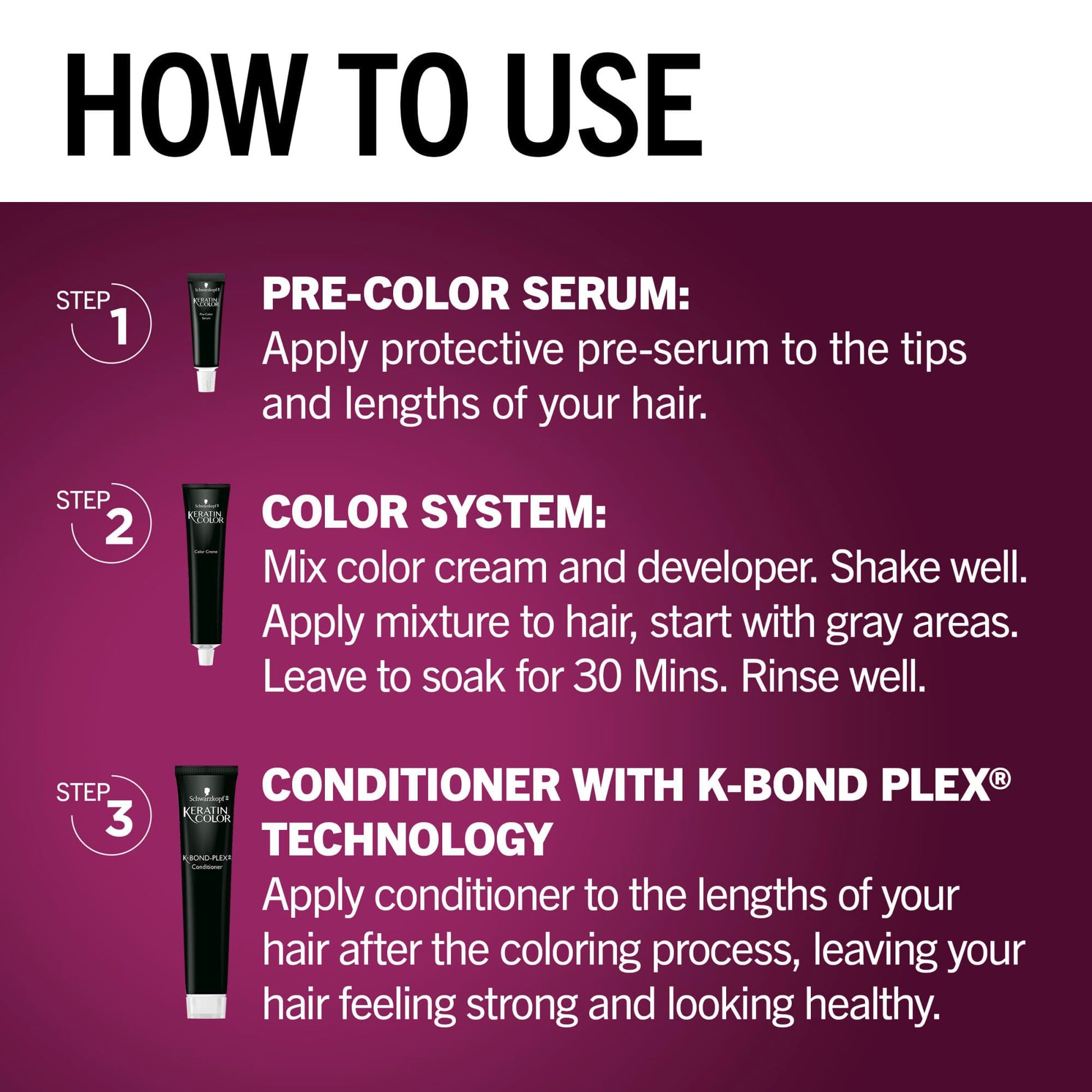 Dark Red Schwarzkopf Keratin Permanent Hair Dye Cream, 5.3 Berry Brown, Professional Quality Color for Up to 100% Gray Coverage, Bond Enforcing System