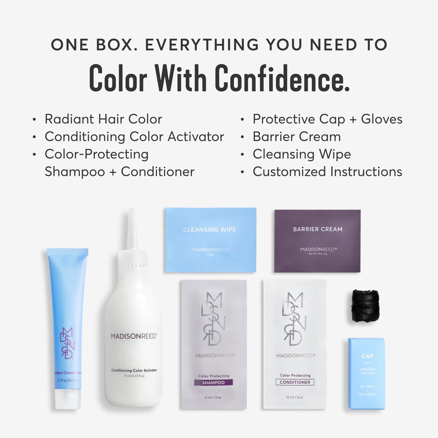 White Smoke Madison Reed Radiant Hair Color Kit - 3NNA Cool Black-Brown with Ash Undertones (Positano Black), Dimensional Gray Hair Blending Permanent Hair Dye, PPD-Free & Ammonia-Free, 1 Pack